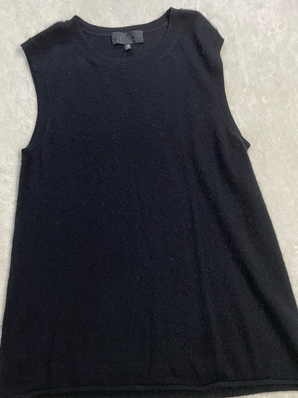 Nili Lotan 100% Cashmere Black Sleeveless Luxury Knit Tank Vest Breathable Fall